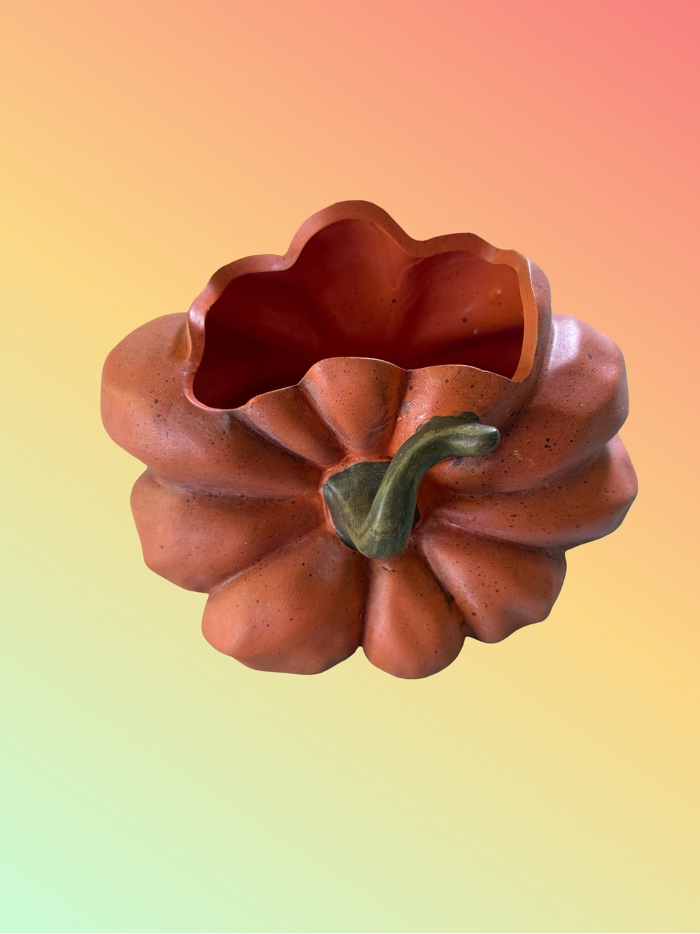 Ceramic Pumpkin Planter Vase Floral Centerpiece Fall Halloween Decor
